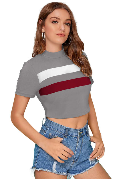 Stripe Cropped Top