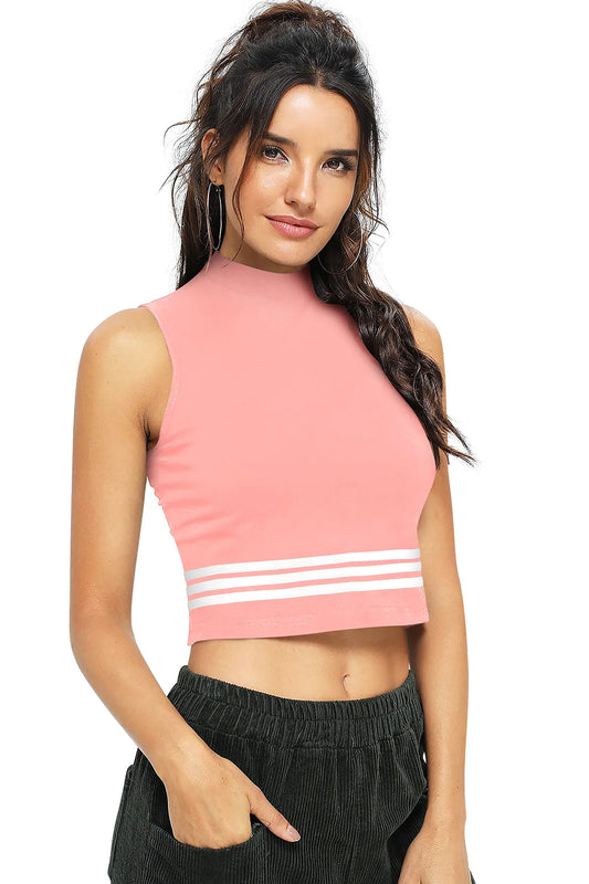Sporty Sleeveless Crop Top