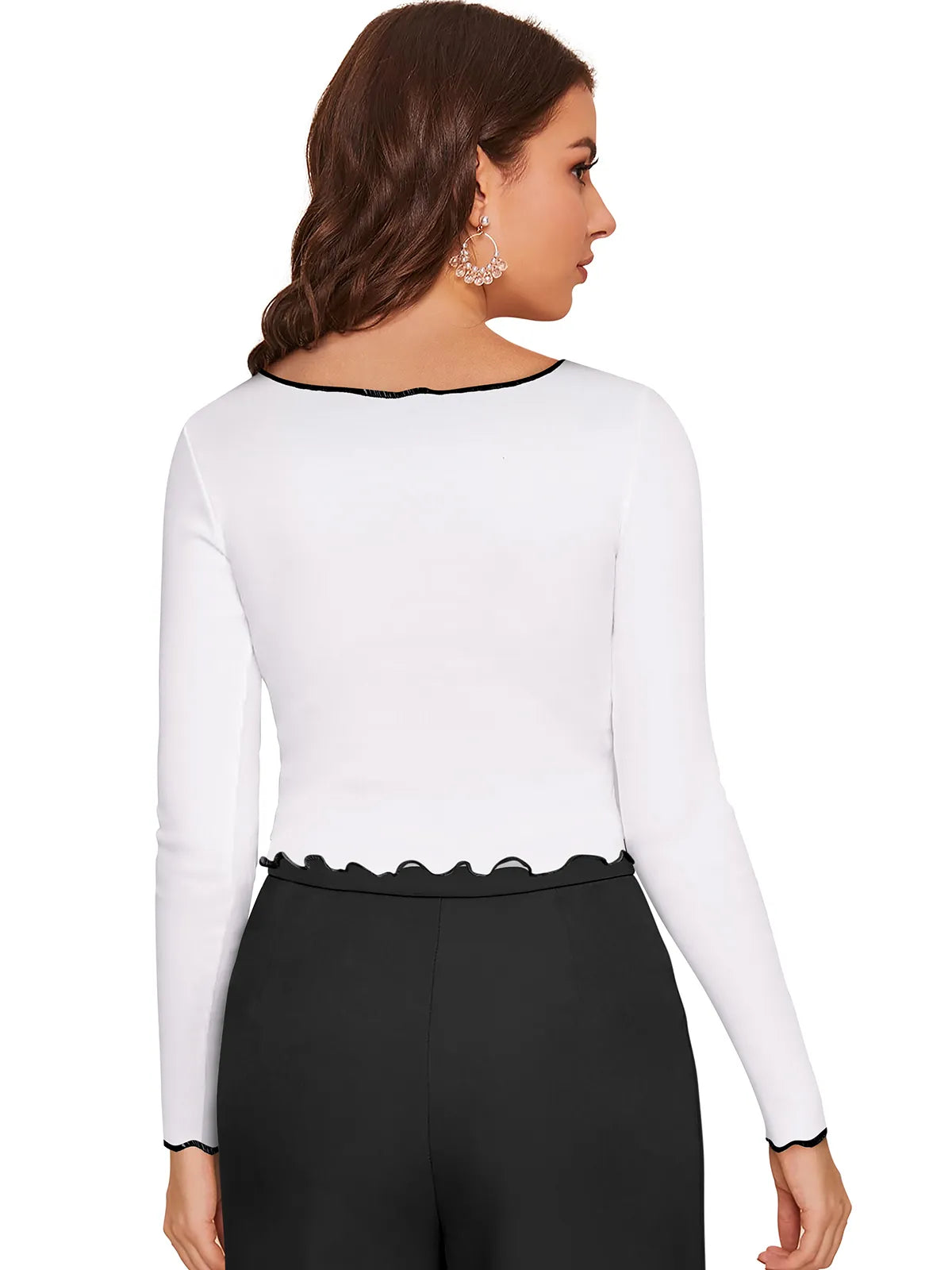 Vertical Stripe Cropped Top