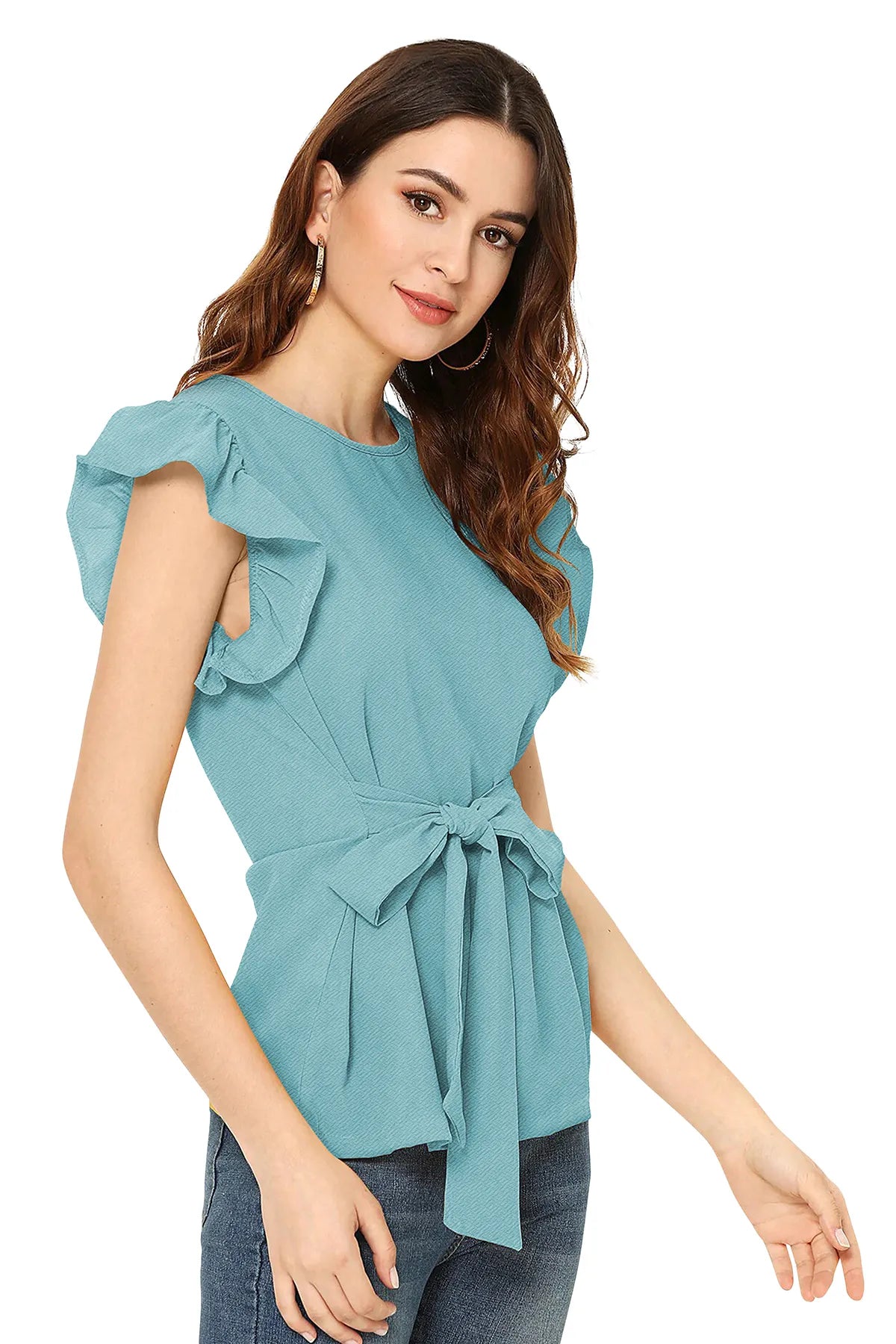 Ruffled Sleeve Top