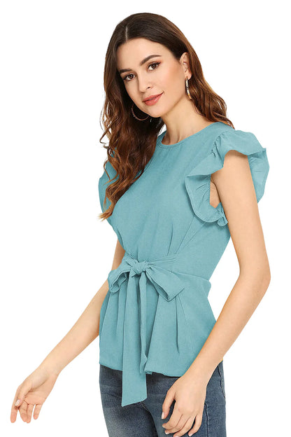 Ruffled Sleeve Top