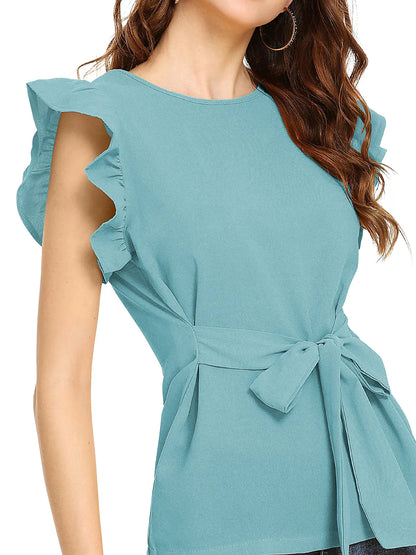 Ruffled Sleeve Top