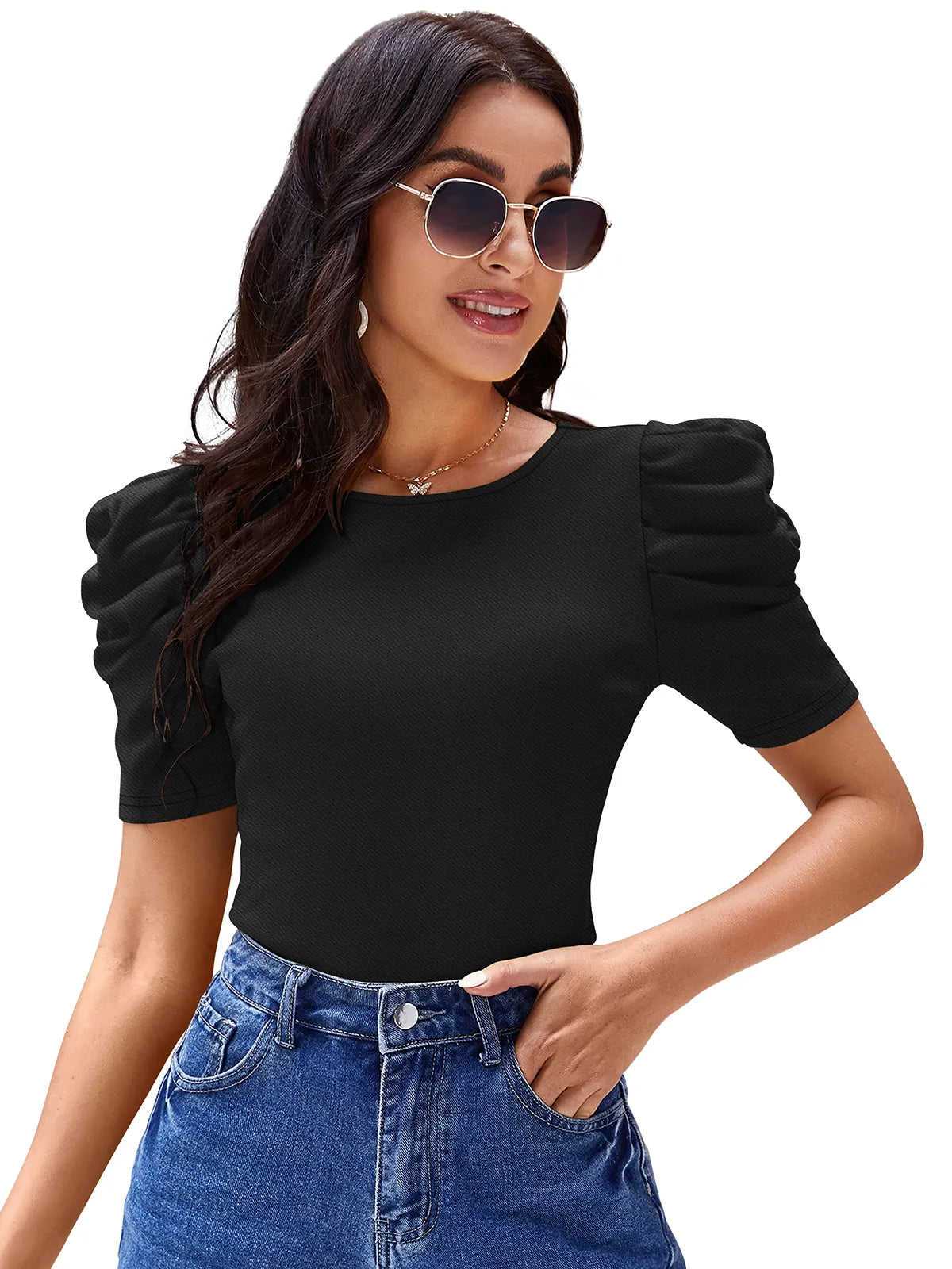 Puffed Sleeve Top