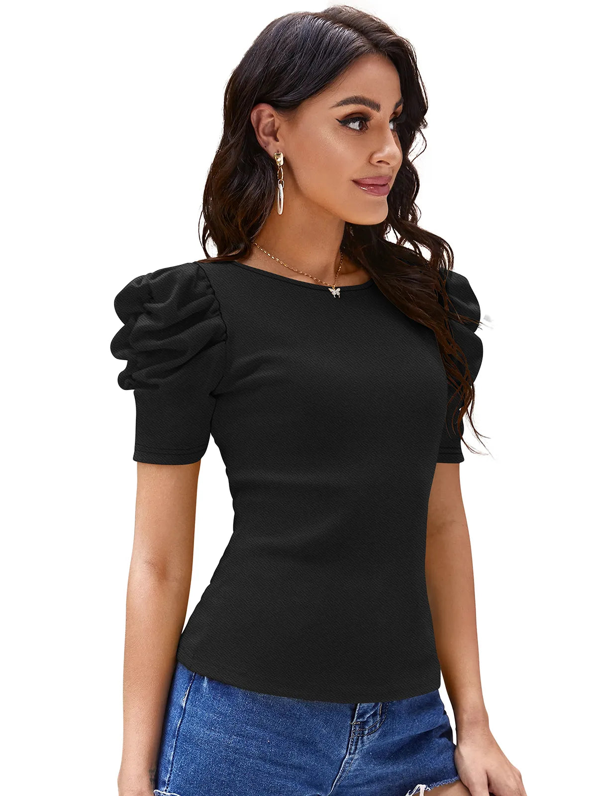 Puffed Sleeve Top