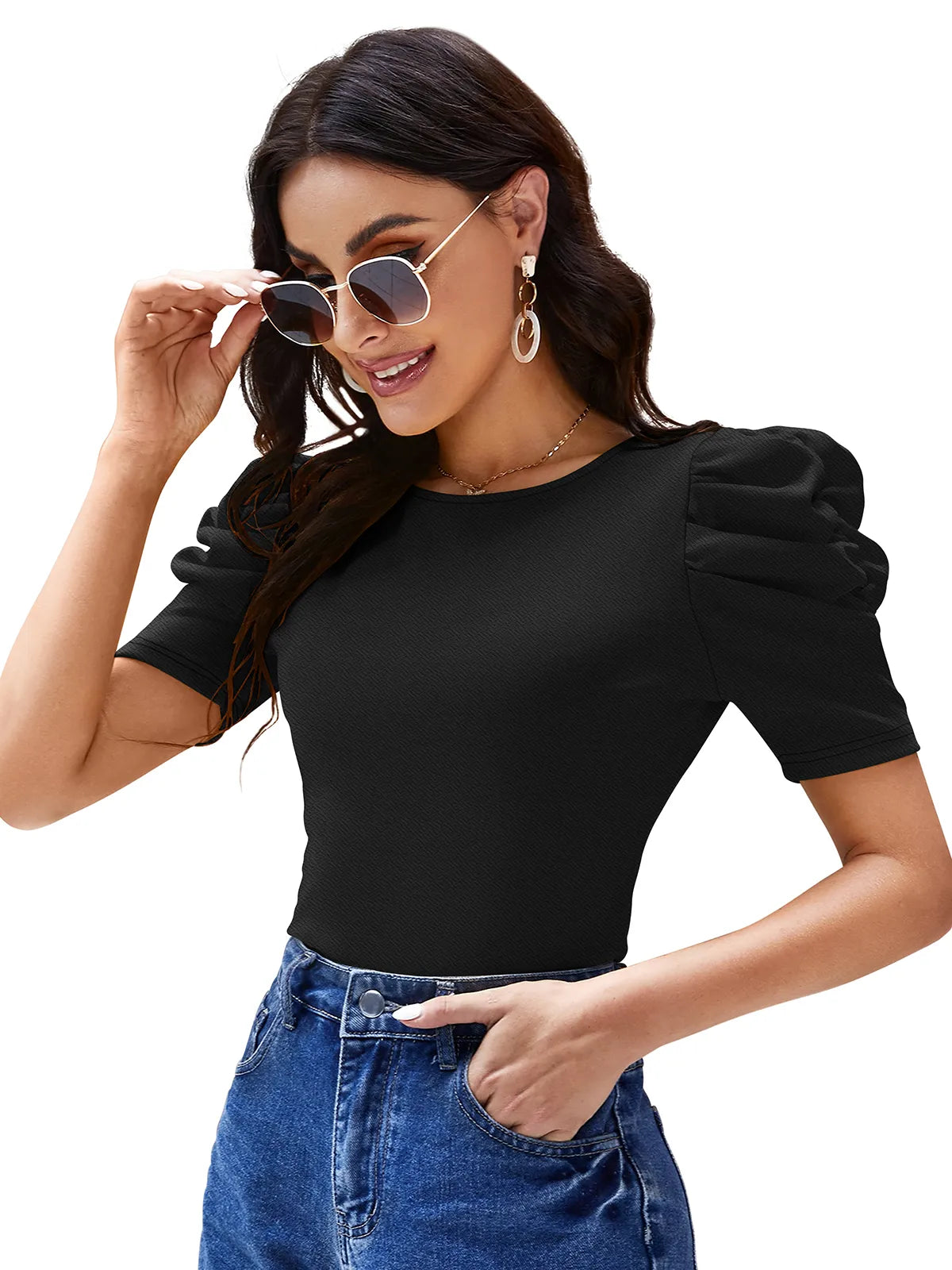 Puffed Sleeve Top