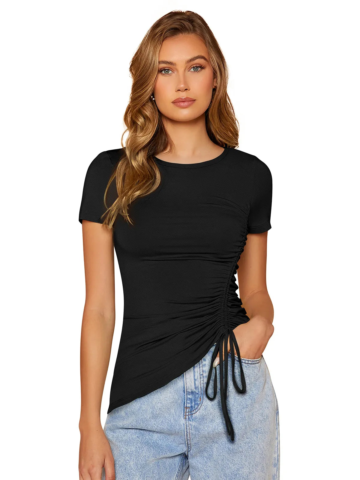 Ruched Top with Side Details