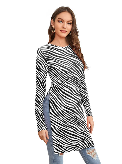 Zebra Print Tunic Top