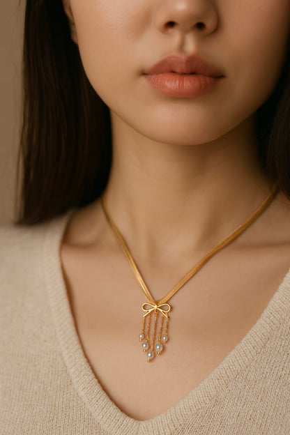 Cascade Charm Pendant  Necklace