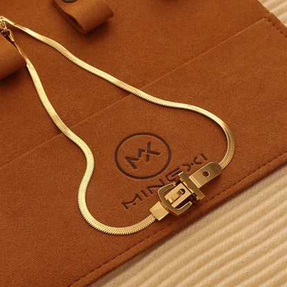 Belt Buckle Chain Necklace