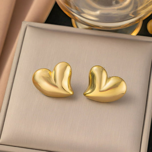 Radiant Heart Stud Earrings