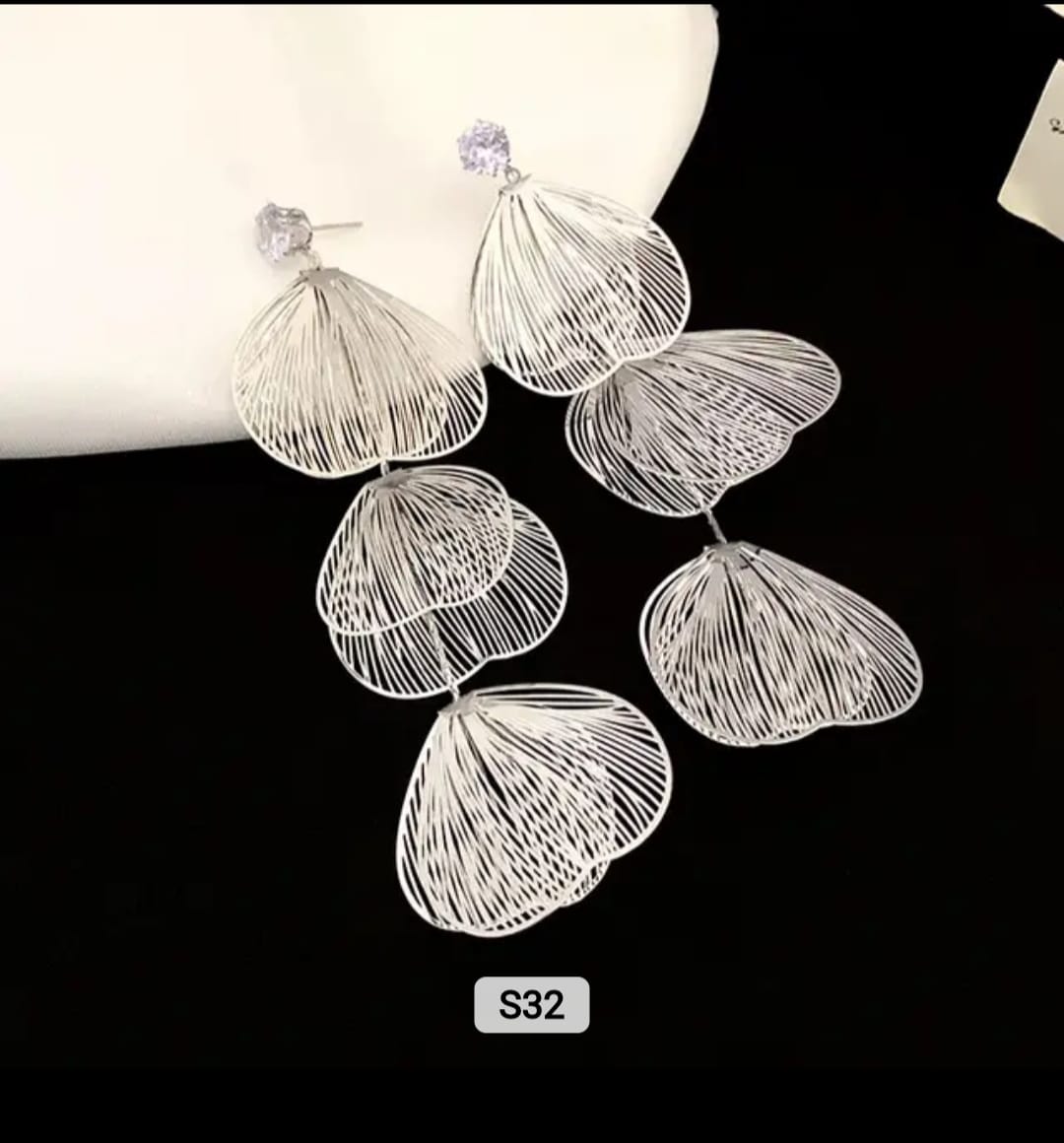 Cascading Leaf Statement Earrings