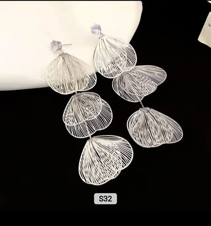 Cascading Leaf Statement Earrings