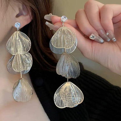 Cascading Leaf Statement Earrings