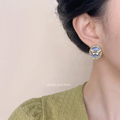 Imperial Butterfly Medallion Earrings