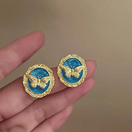 Imperial Butterfly Medallion Earrings