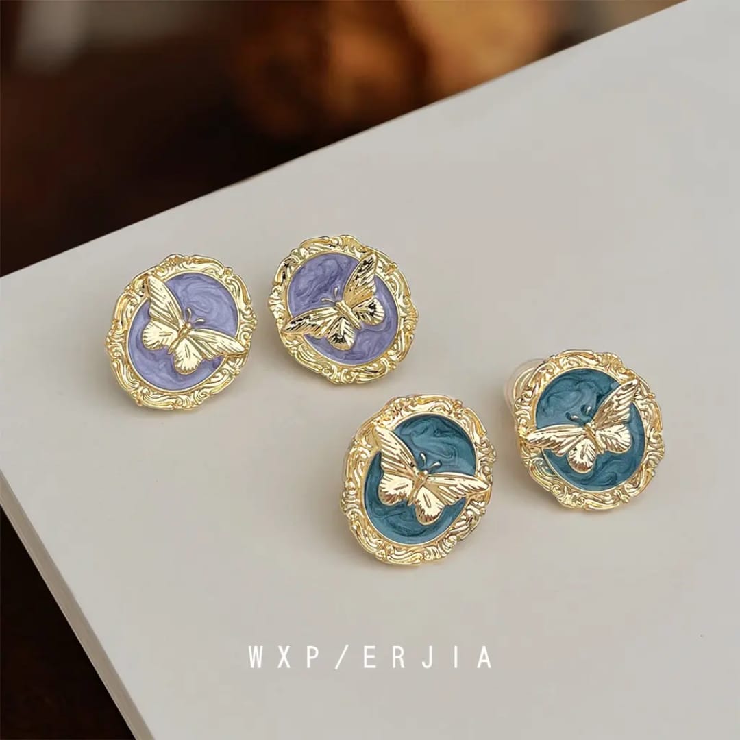 Imperial Butterfly Medallion Earrings
