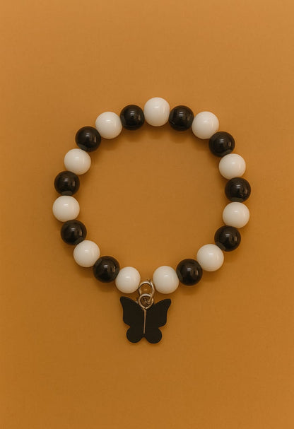Noir Papillon Beaded Bracelet