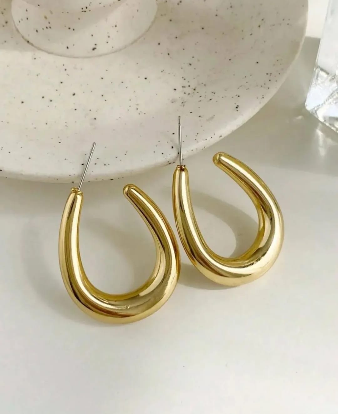Sculpted Gold Hoop Earrings