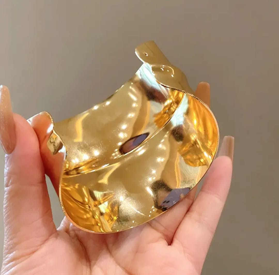 Wide Gold Statement Bracelet