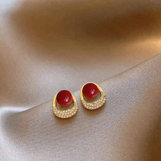 Red Gemstone Earrings