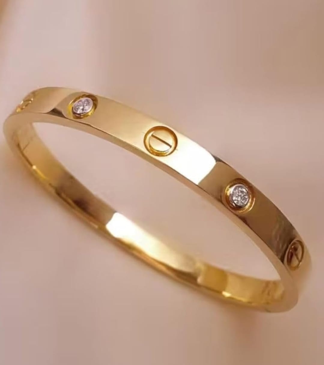Gem-Embellished Gold Bangle