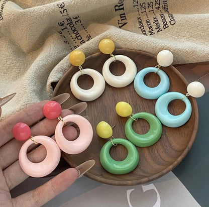 Color Pop Hoop  Earrings-Set of 4
