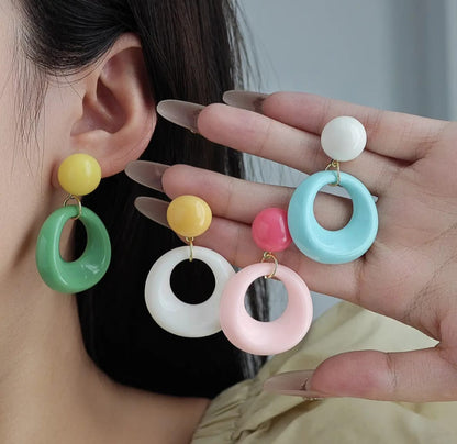 Color Pop Hoop  Earrings-Set of 4
