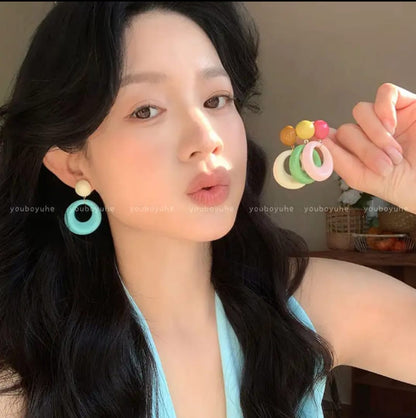 Color Pop Hoop  Earrings-Set of 4