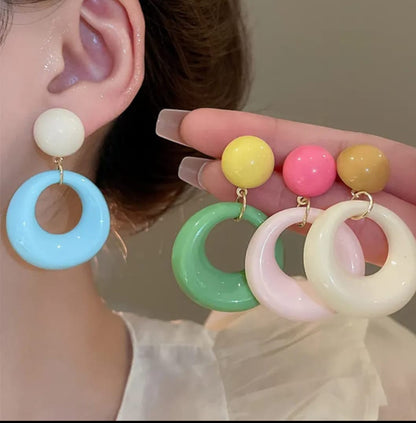 Color Pop Hoop  Earrings-Set of 4