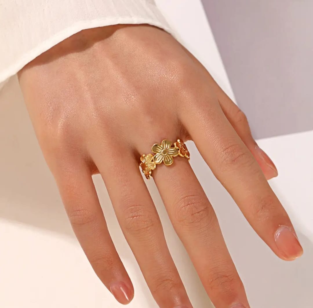 Flora Open Band Ring