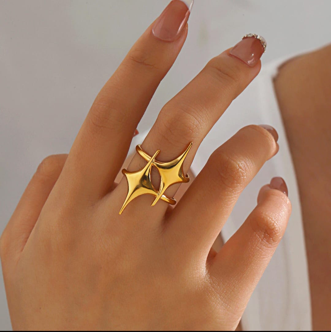 Celestial Twin Point Ring