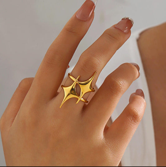 Celestial Twin Point Ring