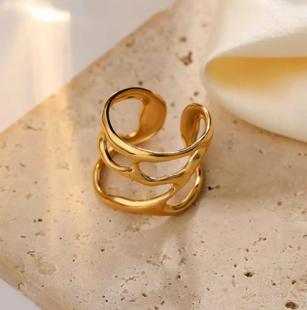 Waveform Open Band Ring