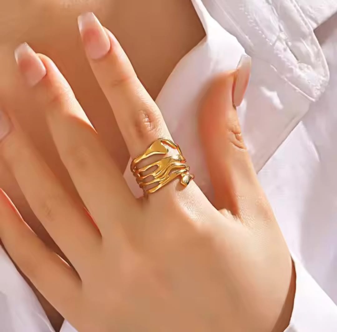 Waveform Open Band Ring