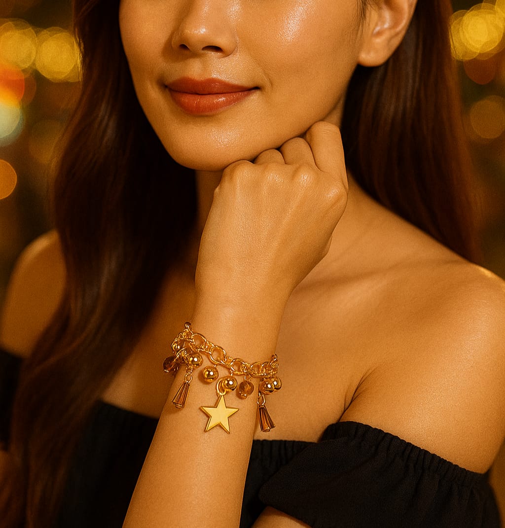 Golden Muse Charm Bracelet