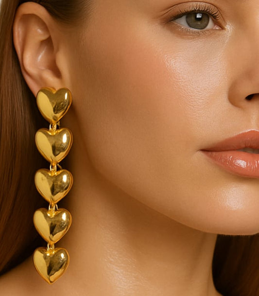 Cascade of Hearts Statement Earrings
