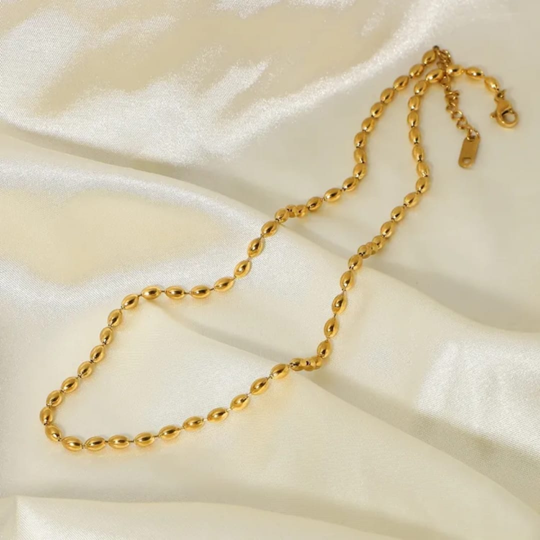 Golden Mirage Necklace – Polished Bead Strand