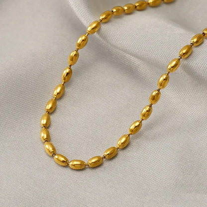 Golden Mirage Necklace – Polished Bead Strand