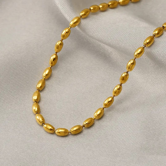 Golden Mirage Necklace – Polished Bead Strand