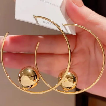 Sculpted Sphere Hoop Earrings