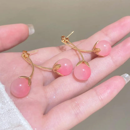 Cherry Bloom Drop Earrings