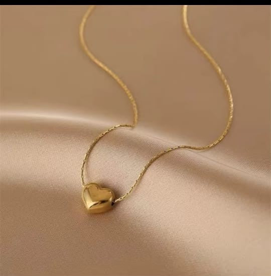 Golden Heart Pendant Necklace