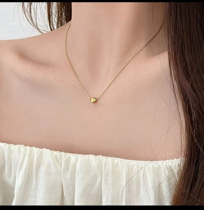 Golden Heart Pendant Necklace