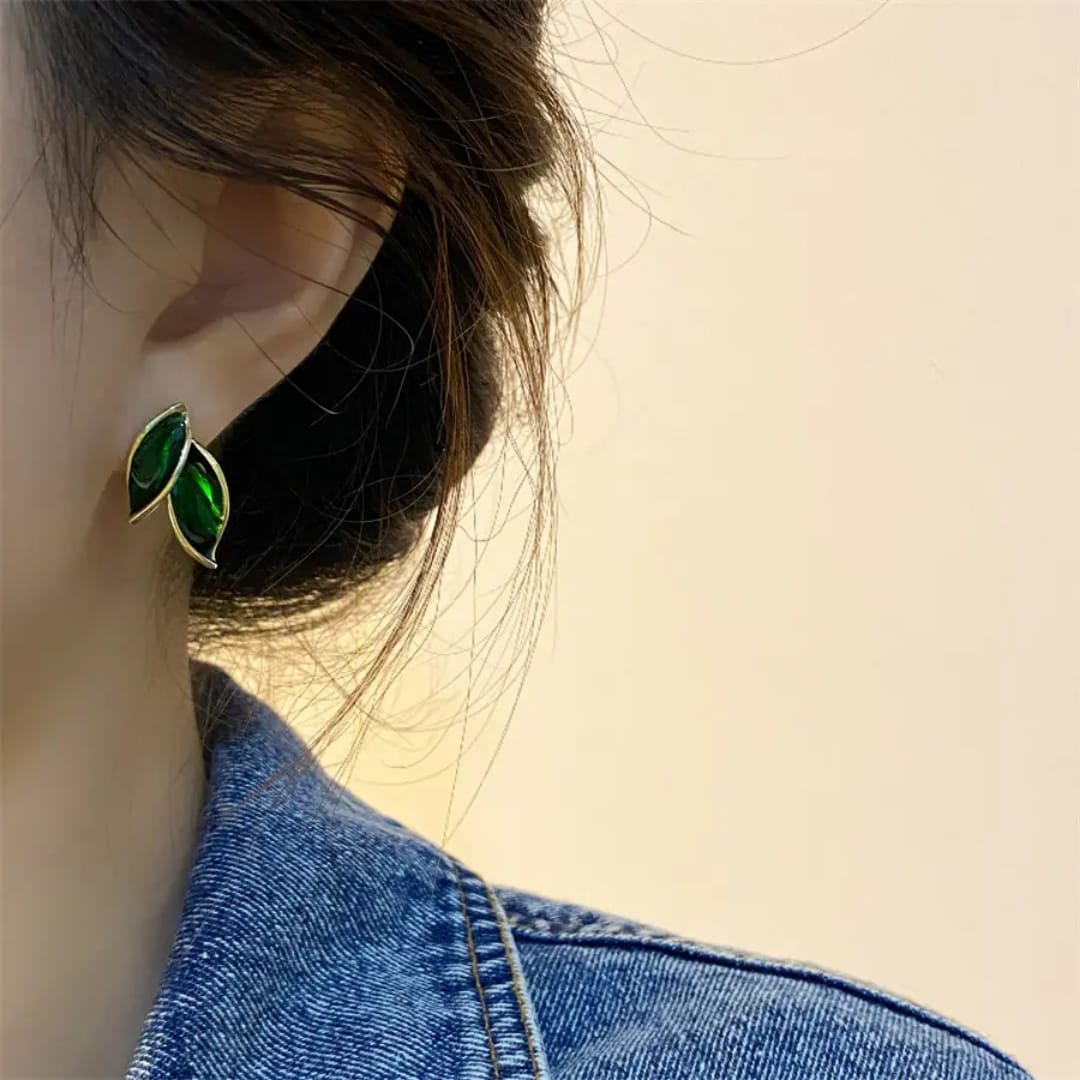 Verdant Vein Leaf Earrings
