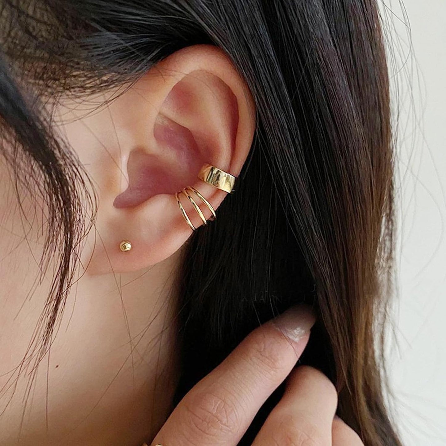 Mixed Metal Ear Stack – Gold & Silver Earrings