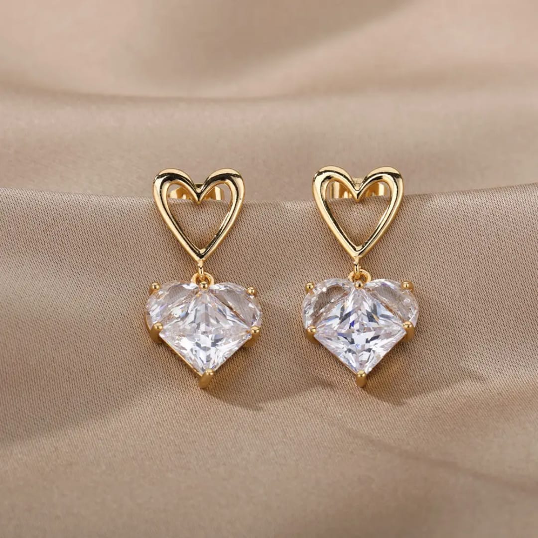 Heartline Drop Earrings