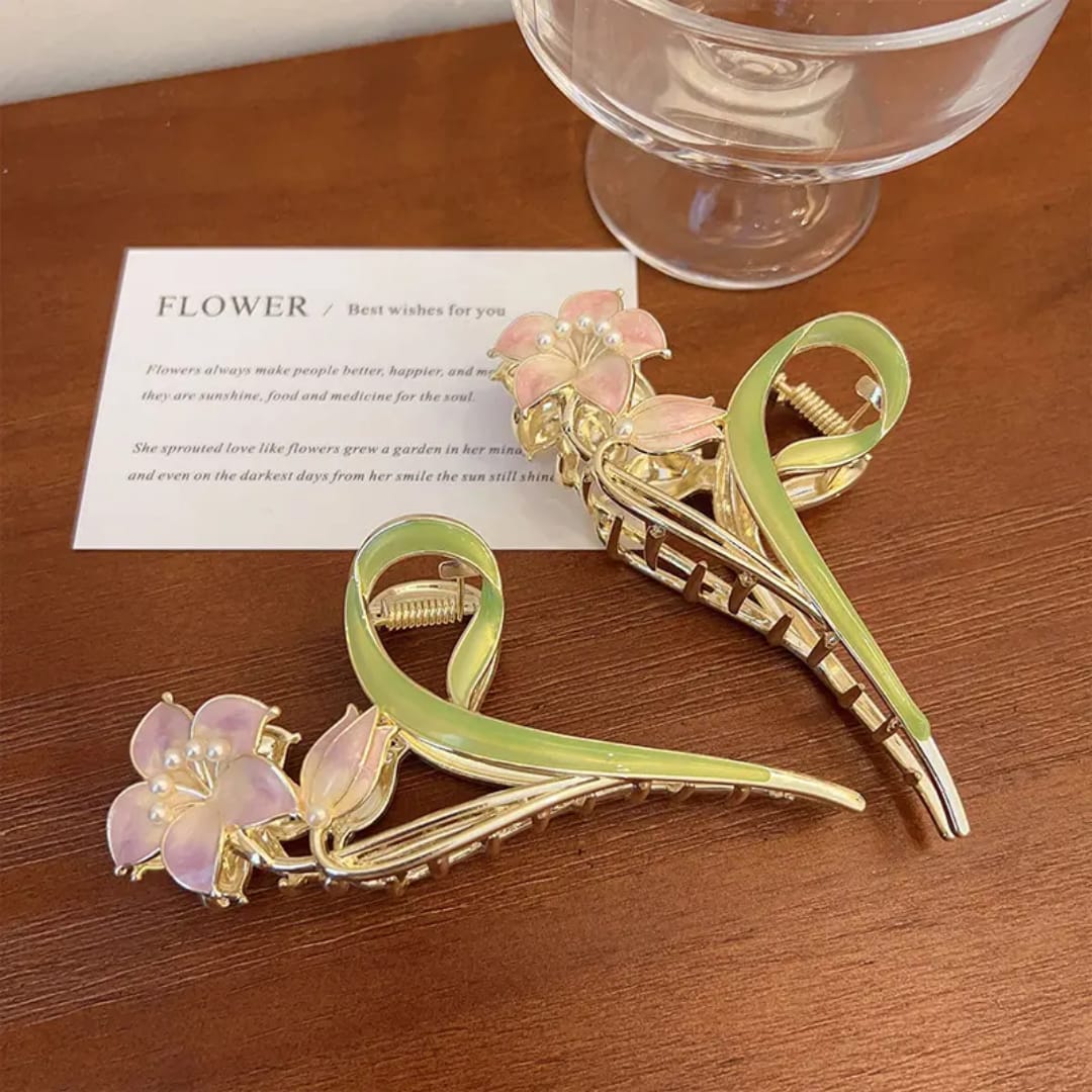 Floral Elegance Hair Clips