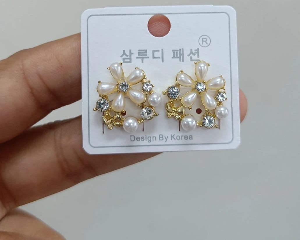 Petal Radiance Floral Stud Earrings