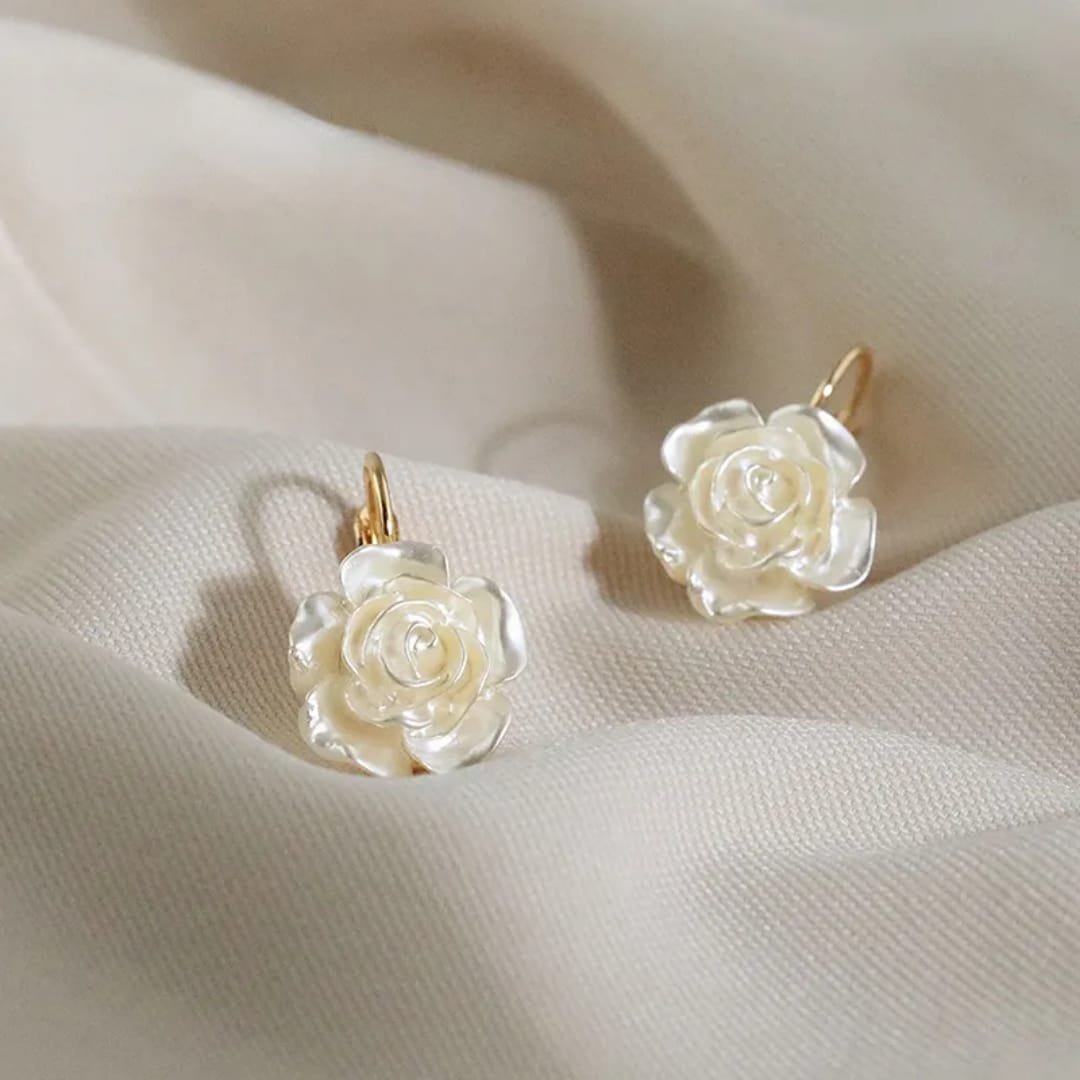 Rose Carved Earrings