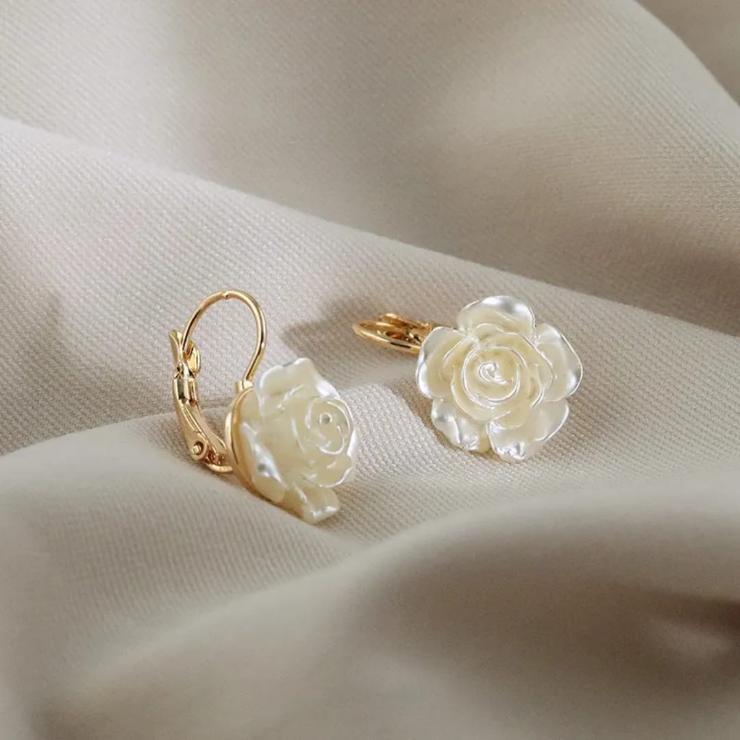 Rose Carved Earrings